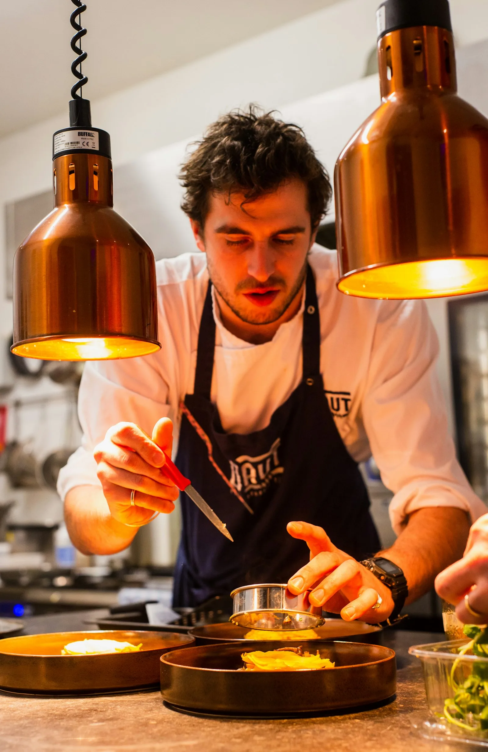 Private chef plating in St Barth