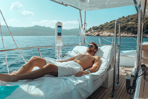 IV therapy in St Barth: in-villa vitamin drip and hydration session