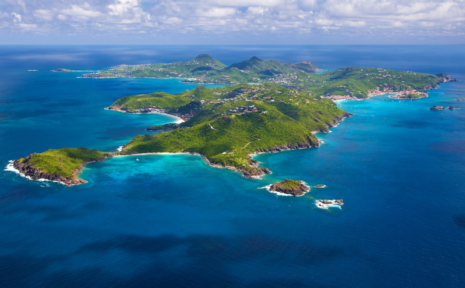 Panoramic view of St Barth from above