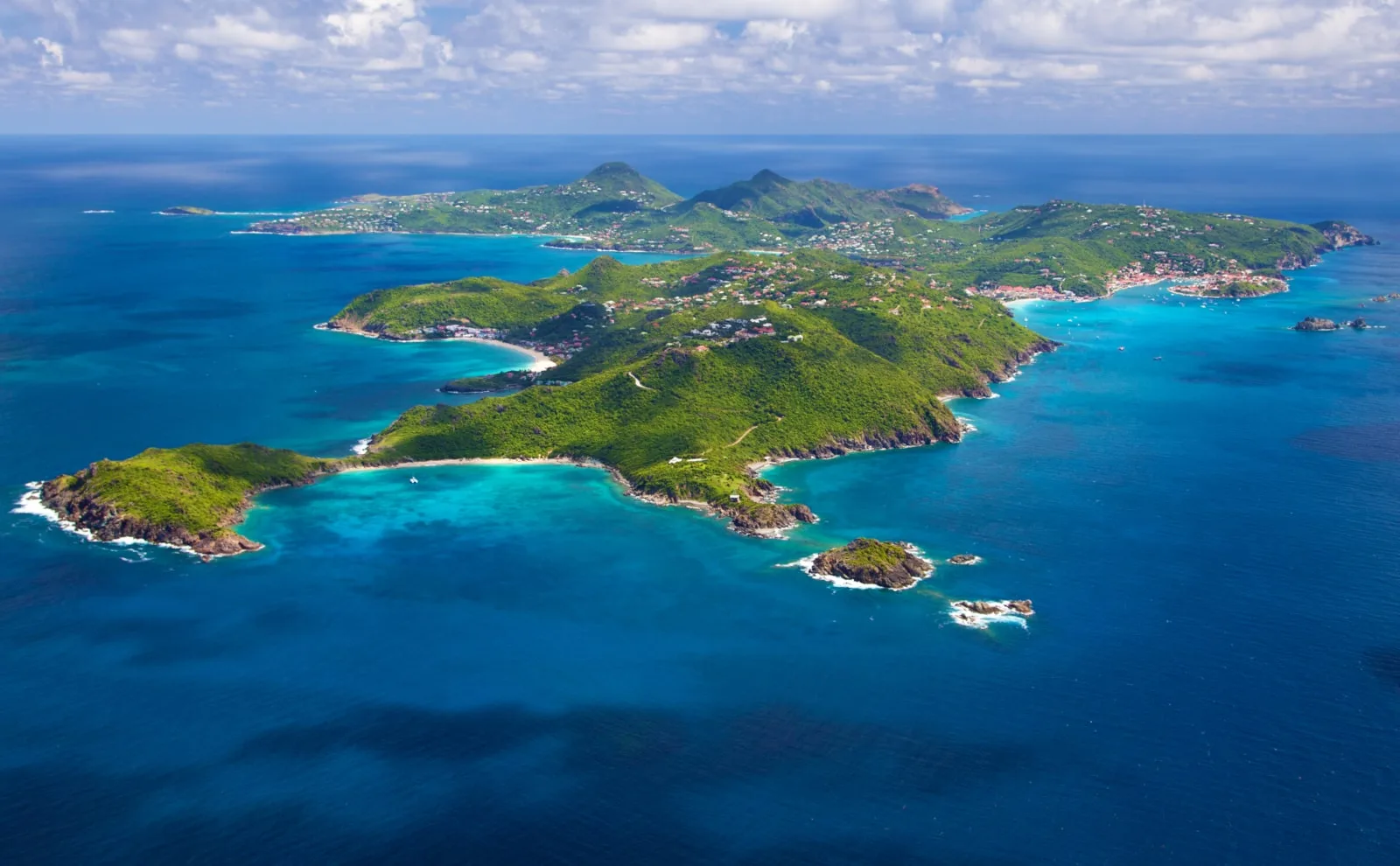 Panoramic view of St Barth from above