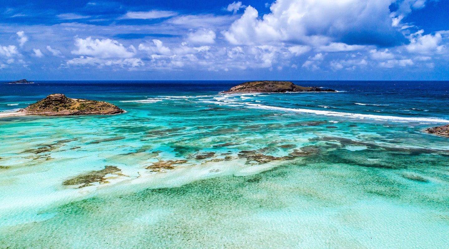 A quiet lagoon at Grand Cul-de-Sac, St Barth